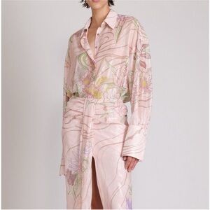 SABINA MUSAYEV Alexis Long Sleeve Top, Blush Print, XS